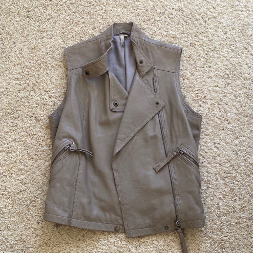 IRO Lamb Leather Biker's Jacket Vest